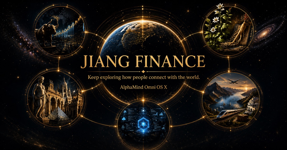 Wealth, Nature, Civilization, Atlas and Digital orbiting the Jiang Finance core