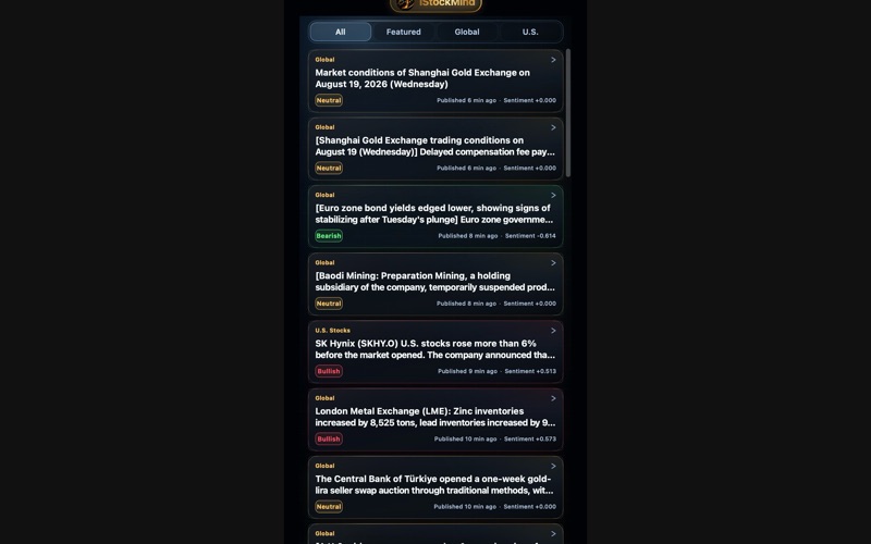 iStockMind interface